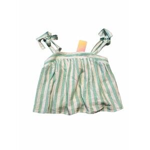 Stoney Clover Lane X Target Green Striped‎ Tie Strap Tank Top Size Large